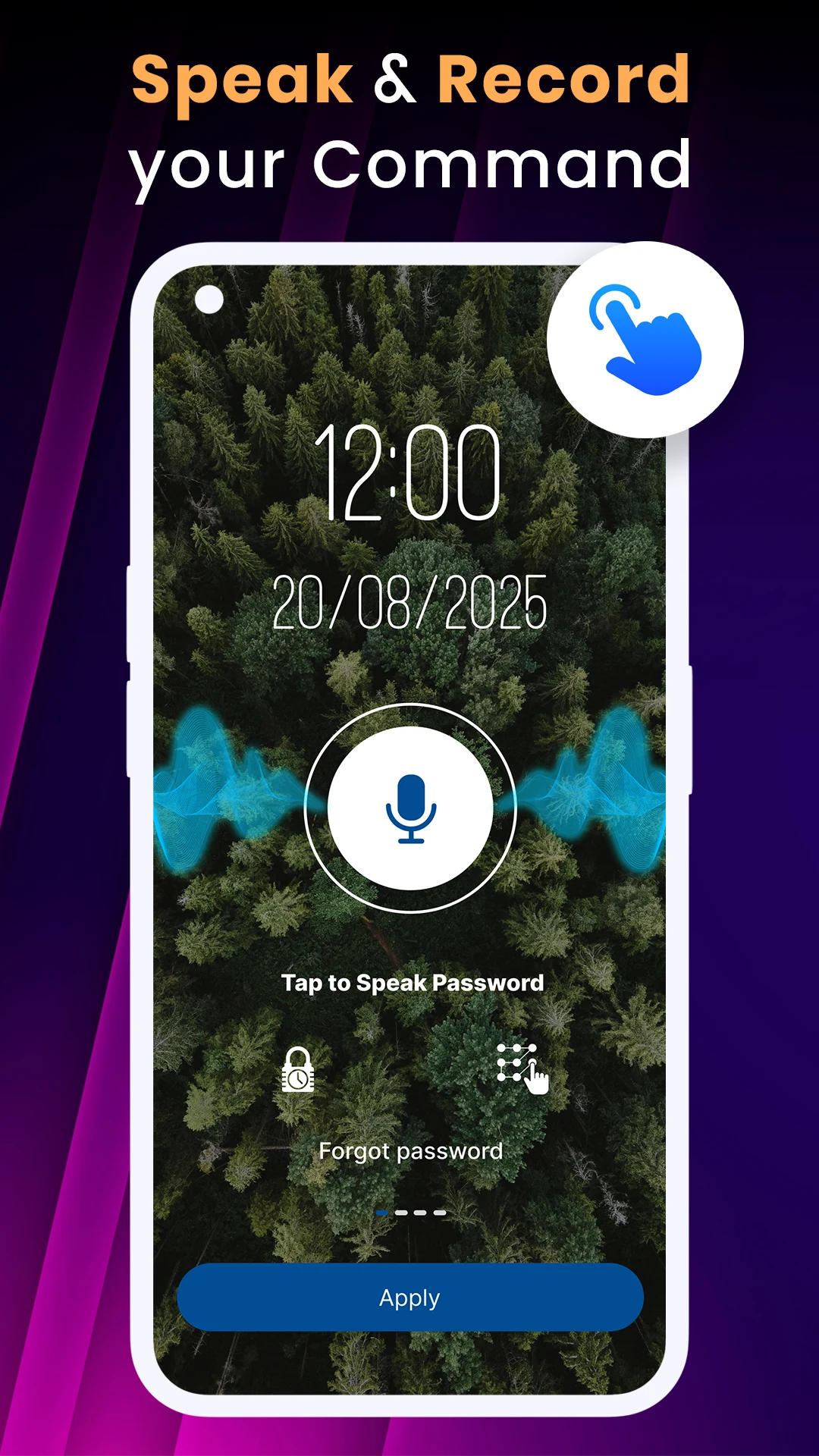 Voice Lock Screen & Phone Lock screenshot